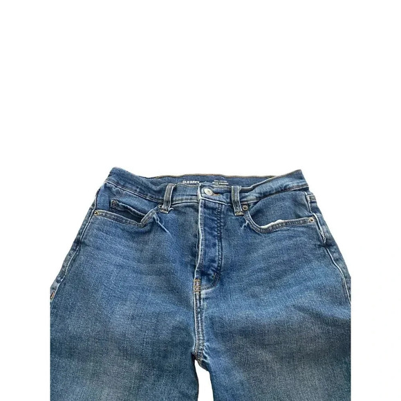 Old Navy Blue Sky Hi- Straight Secret Smooth Pocket High Rise Jean Size 6 - Picture 4 of 7